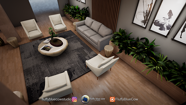 Office lobby redesign - 3D Visualization