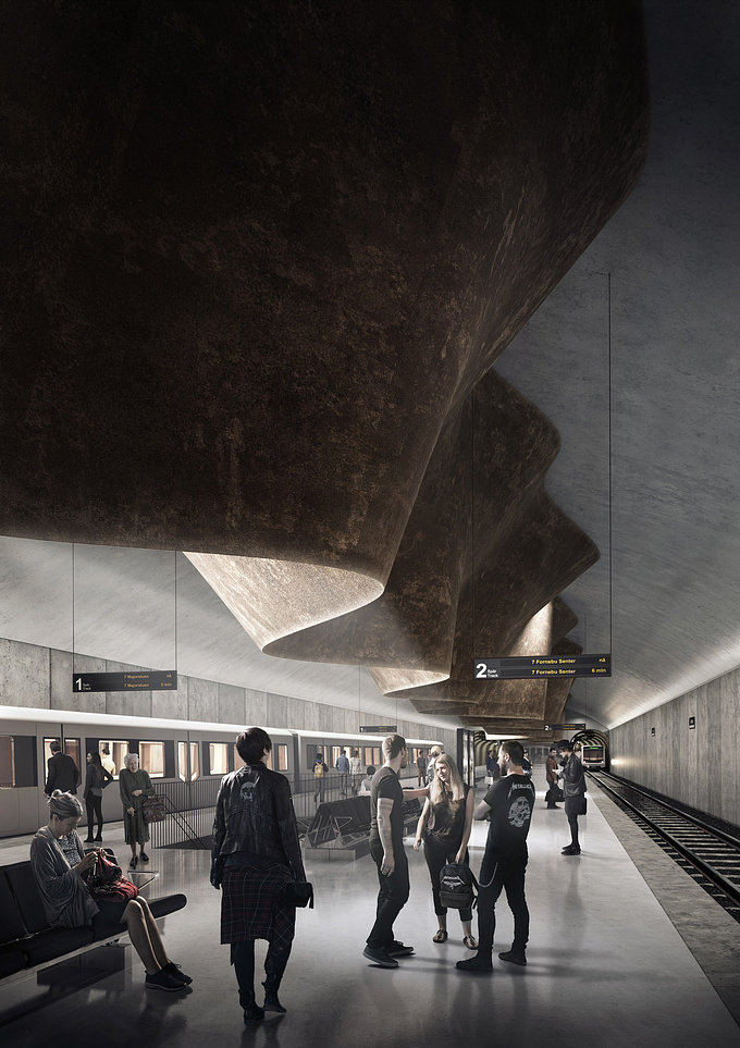 Brick Visual
Competition proposal, Arena station, Oslo
Design: ALA Arhitects, Dark Arkitekter As and Plus Arkitektur