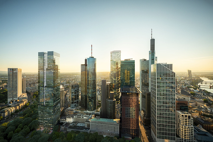 New Tower in the Financial district of Frankfurt.

https://www.rendertaxi.de/de/referenzen/projekte/02433.central-business-tower.html

Client: Helaba - Architect: HPP architekten