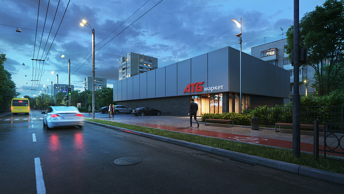 Wemage Studio - https://wemage.studio/
Exterior visualization for large supermarket chain in Ukraine, ATB.
Photorealistic render. Contact us: wemage.project@gmail.com