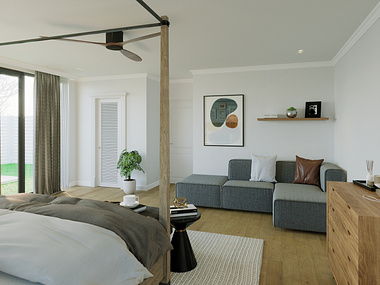 Cozy modern bedroom