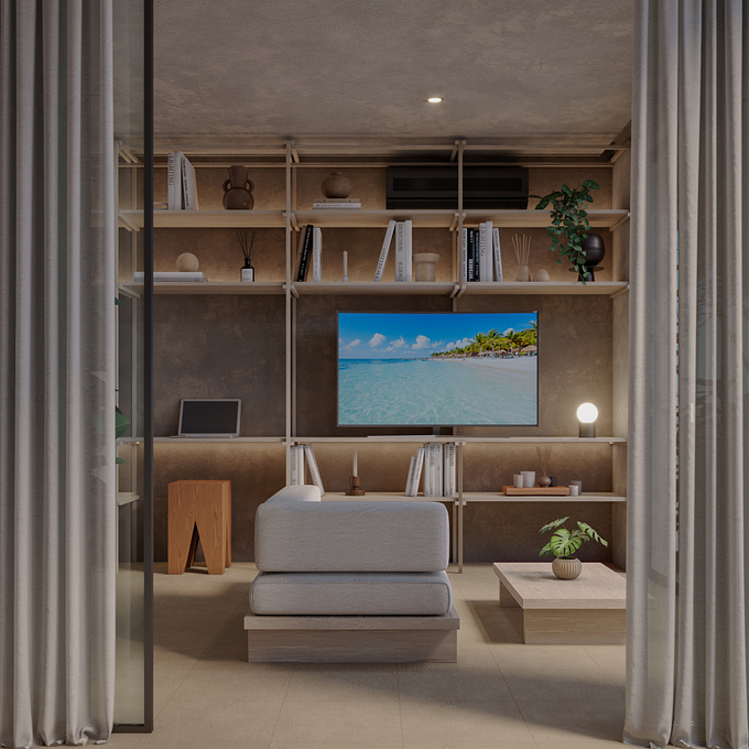 Apartment complex of 3 different types with amenities in an internal patio. The project is located in Tulum, Mexico.