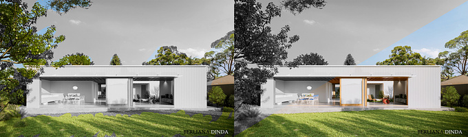 I made this image for the purposes of a course held by Viewsien Studio Academy. I am challenged to resemble the original photo.

Hope you like it

This house was designed by Tribe Studio Architects