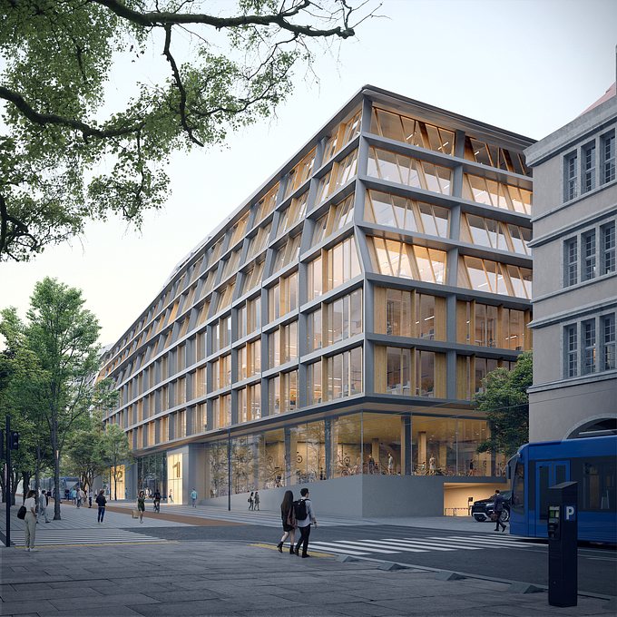 Snøhetta Proposed a Seven-Storey ‘Timber Box’ to Win Munich Contest