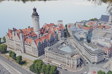 3D Low poly model of Leipzig city
