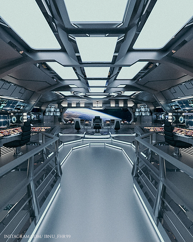 Spaceship Cockpit Interior