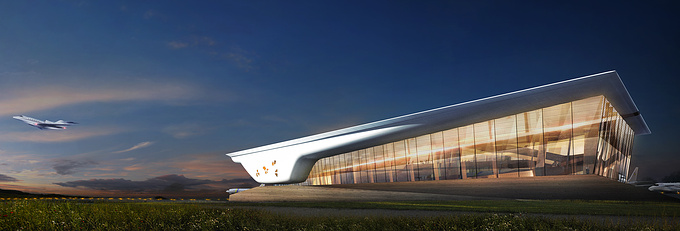 https://www.behance.net/MK-studio
An airport terminal proposal depicting a plane's departure. 

Modeled using ArchiCAD
Rendered in Artlantis 5
Post production Photoshop

More on:
https://www.behance.net/gallery/44079493/The-Departure