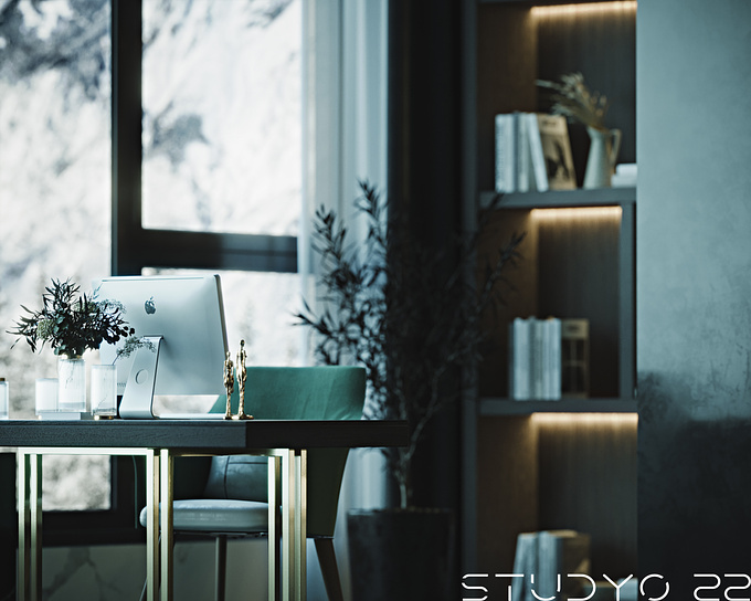 I can never give up my admiration for dark scenes. I've always noticed this dim environment given by low light lighting. It adds a different ambiance to realism. what are you thinking ?

Bedroom Design

- Type: Bedroom Design
- Software Used: 3dsmax 2019 / Corona Render
- Role: Interior Design, Modelling and Visualization
- Year: 2022