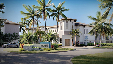 Exterior 3D Render of a Clubhouse in Palm Bay, Florida