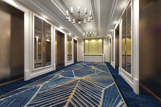 Large hotel interior design project. Las Vegas Sands was the client. 