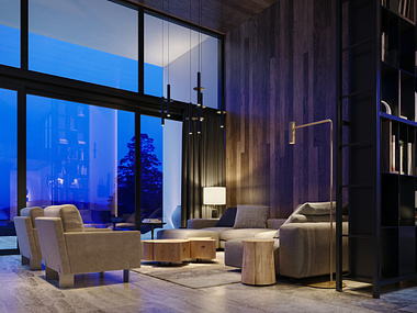 modern villa living room