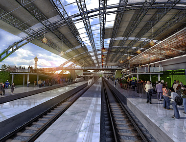 visualization of a Railway terminal.