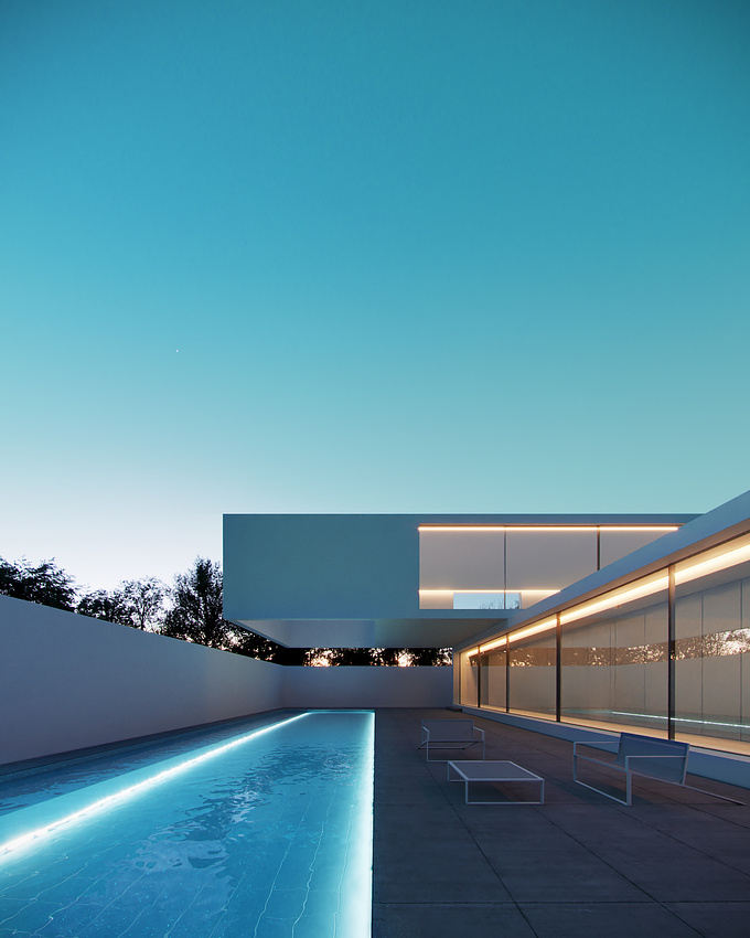 Project developed by @rubensvieira as a result of Ander Alencar's first outdoor scenes exercise. The original project is from the @fransilvestrearquitectos studio.