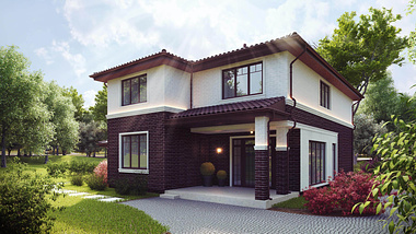 The Architectural Render for a West Side House