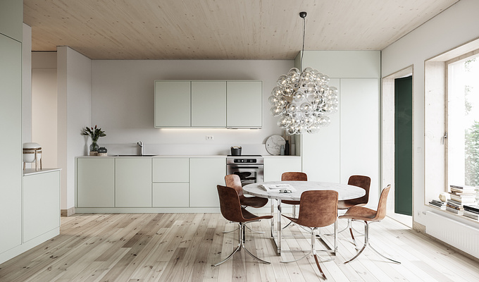 https://www.walktheroom.com/gallery
The 3D artist Arnon Rodrigues said: "For the interior shot the
idea was to have a clean and soft scandinavian light, I used just one HDRI for that."