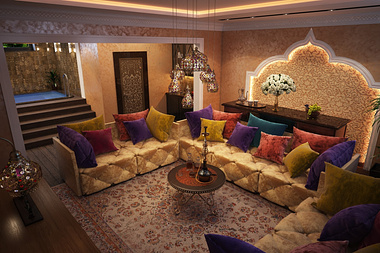 Colorful Oriental Lounge