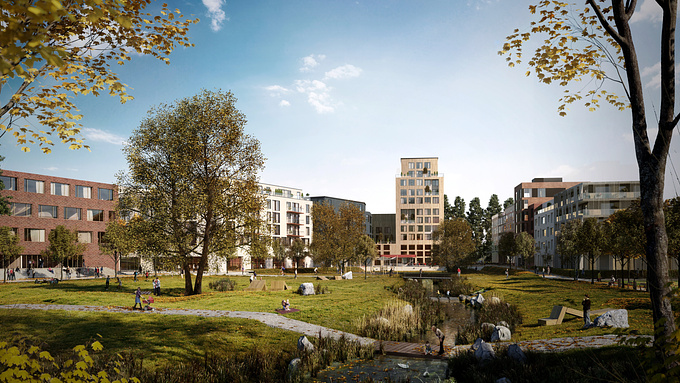ZOA - https://zoa3d.com
The areas in and around the Hafencity in Hamburg feature huge resindetial and mixed used developments with massive amounts of green surfaces. This is the beginning of some beautiful times: Making amazing images with our North-German Partner frem3.de. #Rendering was done by Samer SANIOUR, CG Artist @ ZOA.
