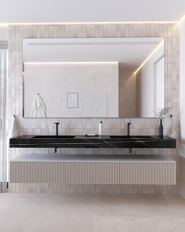 Interior design concept for bathroom