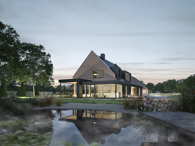 Pixelateit - https://www.pixelateit.info/
Visualization of a modern farm house in the heart of Netherlands. Software used: 3ds max, Vray Next, Photoshop