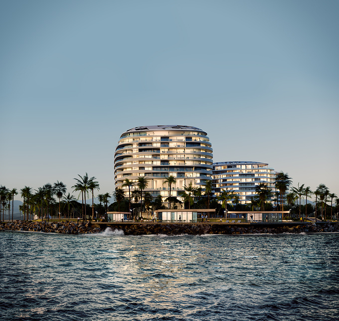 ZOA Studio - https://zoa3d.com
A resort on the coast of Cyprus with endless blue, and beauty:). 
Architects: Bánáti + Hartvig Architects
Project page: http://www.edencitycyprus.com/
Developer: http://www.atumdevelopments.com/
Contact Person: Zsolt SZÉNÁSI
Rendering by ZOA Studio