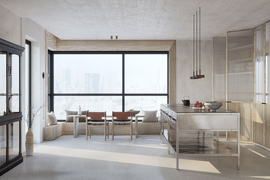 APARTMENT WITH PANORAMIC VIEW IN WARSAW | CGI