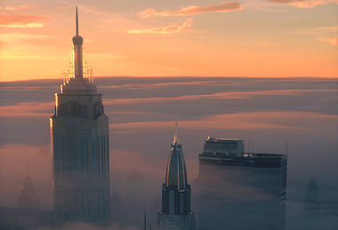 Manhattan in the fog