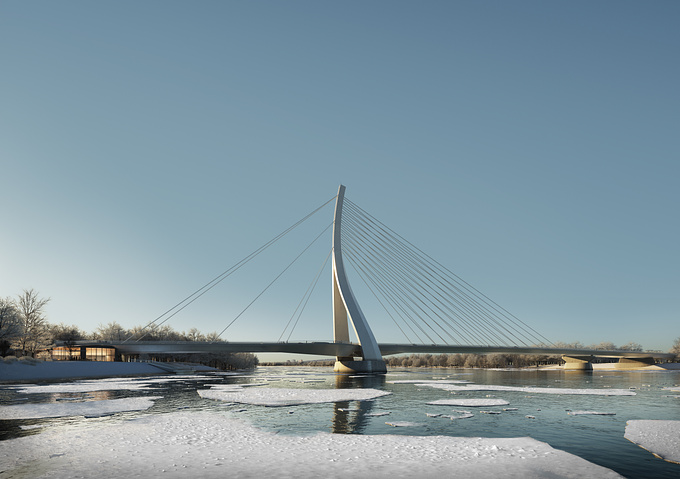 ZOA Studio - https://zoa3d.com
It is a great honour to work on a potential new landmark in Hungary. Bridges leaning across the Danube are the main factors making up the Budapest landmark. Although the "New Danube Bridge" Competition was won by the collaborating teams of Ben Van Berkel's UNstudio and Buro Happold it was hell of a lot of fun to work on this fascinating project for CÉH - https://ceh.hu.
Image created by Péter KOLLÁR | Senior CG Artist @ ZOA Studio