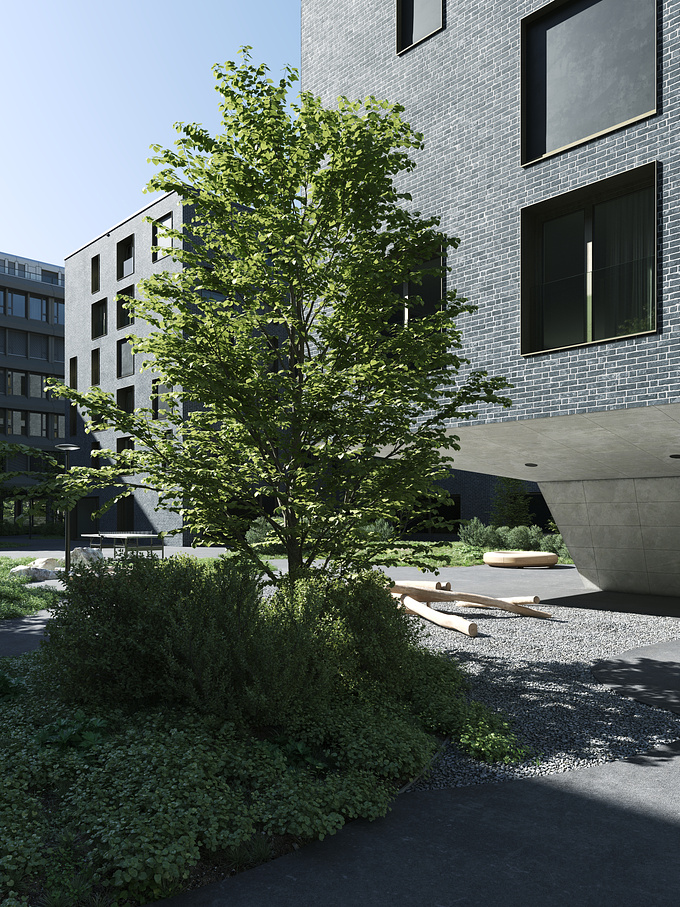 These training visualizations were created to find interesting artistic techniques that help 3d artists achieve realistic results in architectural visualization.

Reference: The photos of Weltpostpark Housing (designed by SSA Architekten) taken by Ruedi Walti.