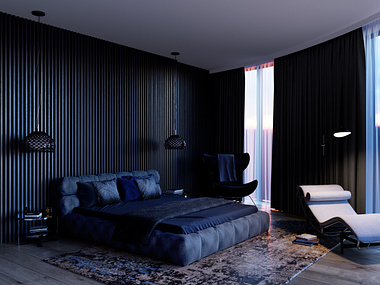 Bedroom render CGI visualisation daytime