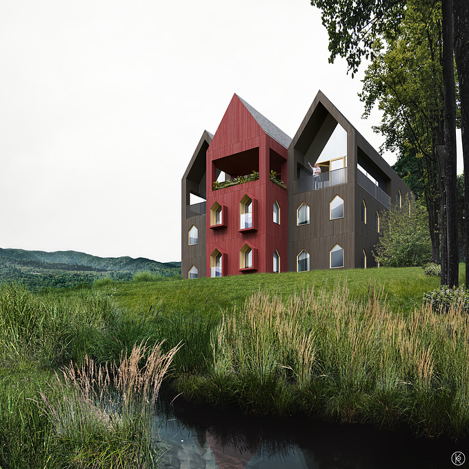 Building in Norway with private apartments