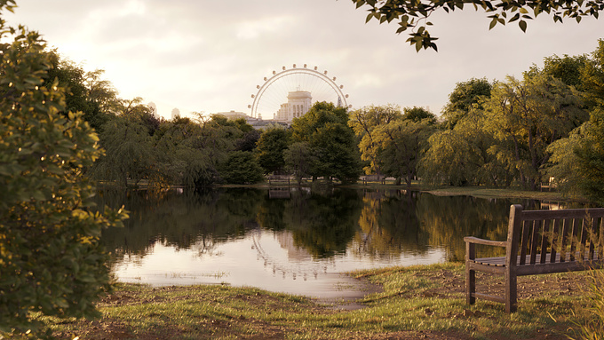 "Peaceful - St. James Park" is the 4th of 6 cinemagraphs that compose the short film "London Life" (https://www.youtube.com/watch?v=LEaykO9bPD0).

In opposition to the fast-paced side, this cinemagraph aims to represent one of the natural and romantic scenarios of the city of London, such as St. James Park, near to the iconic London Eye.


Technically, all the trees and plants in the scene have been animated with GrowFX and the lake is animated with the PhoenixOceanTex map.

A special mention goes to @isabella.scrima to whom this cinemagraph is dedicated. London parks, surronded by their ambient sounds, are places that help us to regenerate our body and mind.

──────────────────
Software: 3DS max + Corona
Trees animation: GrowFX
Post-production: After Effect
──────────────────

Full HD: youtube.com/@vitaliano_fratto_cgi
