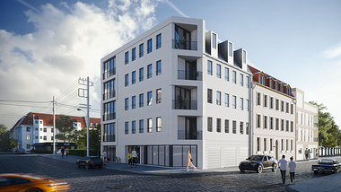 Exterior visualization of apartments in Leipzig