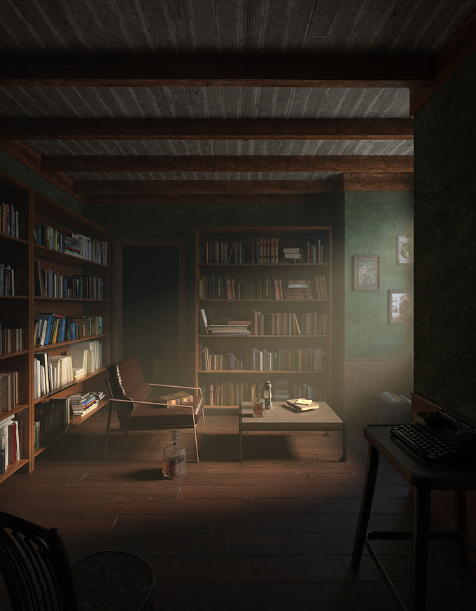 A quiet space I imagine, a room where I can relax and have my books.
