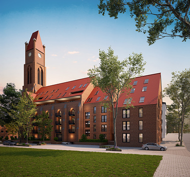 Church converted into residential building in the heart of Bochum
