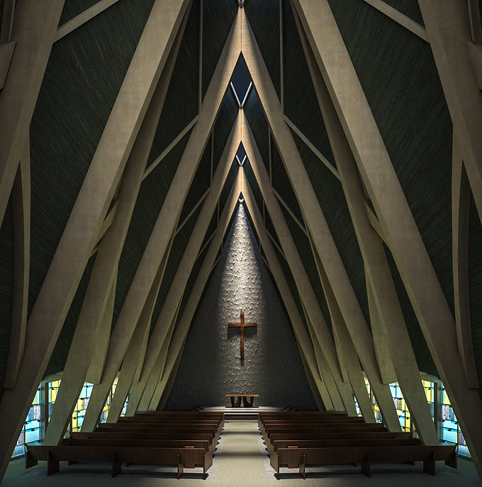https://www.behance.net/gallery/35426817/ST-PAULS-EPISCOPAL-CHURCH
As part of the digital architectural Setup module (Architectural visualisation Ma), I had to choose buildings to recreate digitally. Projects that could be described as: 'WAS', 'IS' and 'NEVER WILL'. For the building that 'IS' (which exists in the present), i chose St Paul's Church in Seattle. 

Revit + 3dsMax + Vray + Photoshop + Lightroom