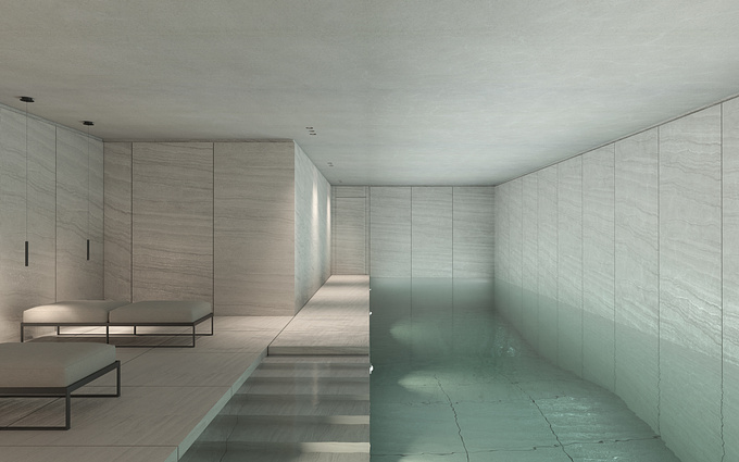 NATA.ARCHVIZ - https://www.nata-archviz.com/
In the end of 2019 we were commissioned to visualize  the interior of a swimming pool for a house in Switzerland.
Sounded like a quick thing but during the visualization process we changed the design together with the architects. We think that the visualization process is more than just producing a final image for un-built projects.