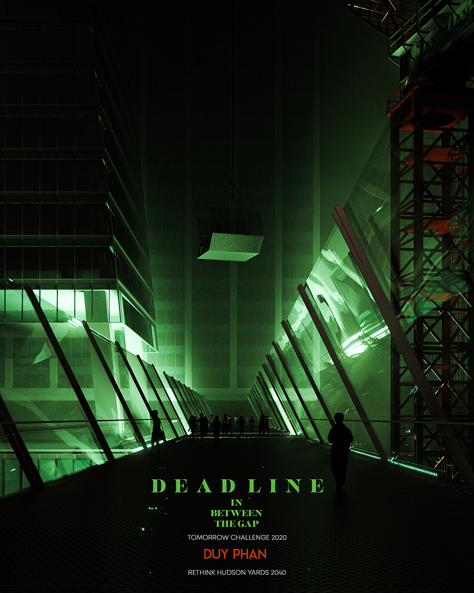 The "DEADLINE"
Design & visual by Duy Phan
.
TMRW 2020 Challenge
Rethink Hudson Yards in 2040.
.
One said that goal is a dream-with-a-deadline.
.
We plan and fulfil our dreams in stages with prestigious progress and patiently wait for the results at the final destination.
.
One evening in the autumn of October 2035, when the weather had turned cold, the ARM construction site workers were delighted to complete the final structural skeleton before handing over to MEP departments, one big step closer to the mission of bridging mankind to each other.