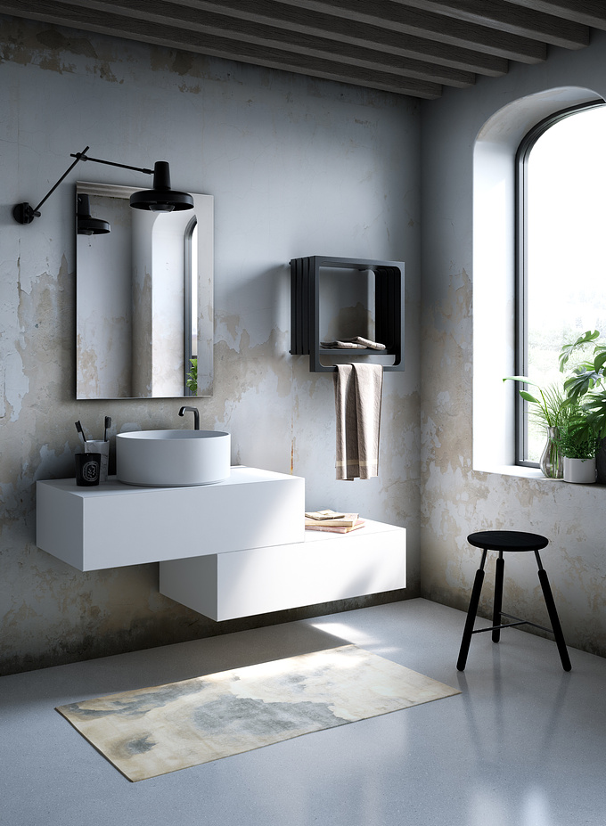 Bruger Studio - http://www.brugerstudio.com
Visualization of a bathroom furniture in an italian home interior