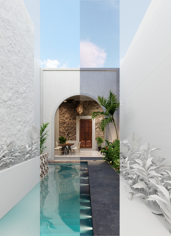 I created this image for my portfolio at Viewsien Studio. I was challenged to make another version of the original image of Canela House

Hope you like it.