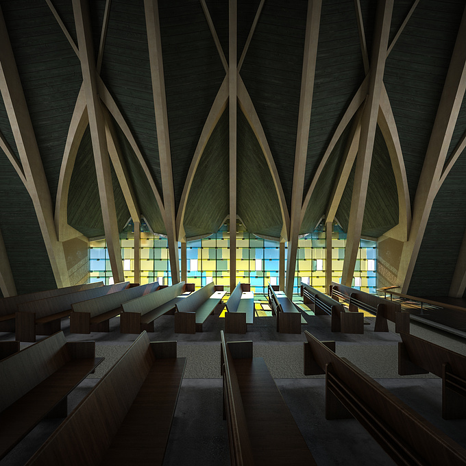 https://www.behance.net/gallery/35426817/ST-PAULS-EPISCOPAL-CHURCH
As part of the digital architectural Setup module (Architectural visualisation Ma), I had to choose buildings to recreate digitally. Projects that could be described as: 'WAS', 'IS' and 'NEVER WILL'. For the building that 'IS' (which exists in the present), i chose St Paul's Church in Seattle. Revit + 3dsMax + Vray + Photoshop + Lightroom