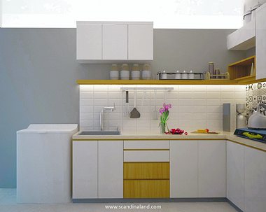 Kitchen set with minimalist concept