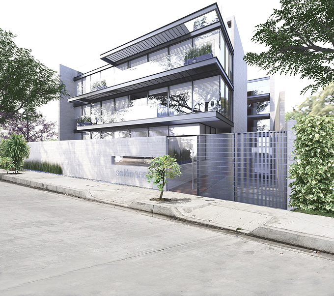 De Murga Arquitectos - http://
This is a render of a soon new building apartments here in Mexico City of our office De Murga Arquitectos.

Software used.Archicad 19,Atlantis 6,Photoshop CS6.