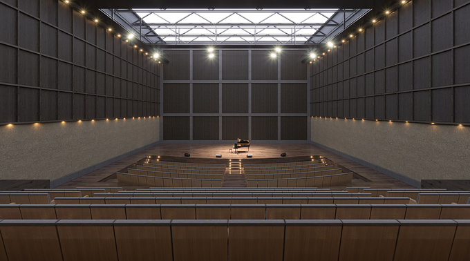 Concert hall in Moskow, Interior visualisation.