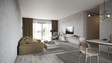 Interior visualization, apartments in Leipzig