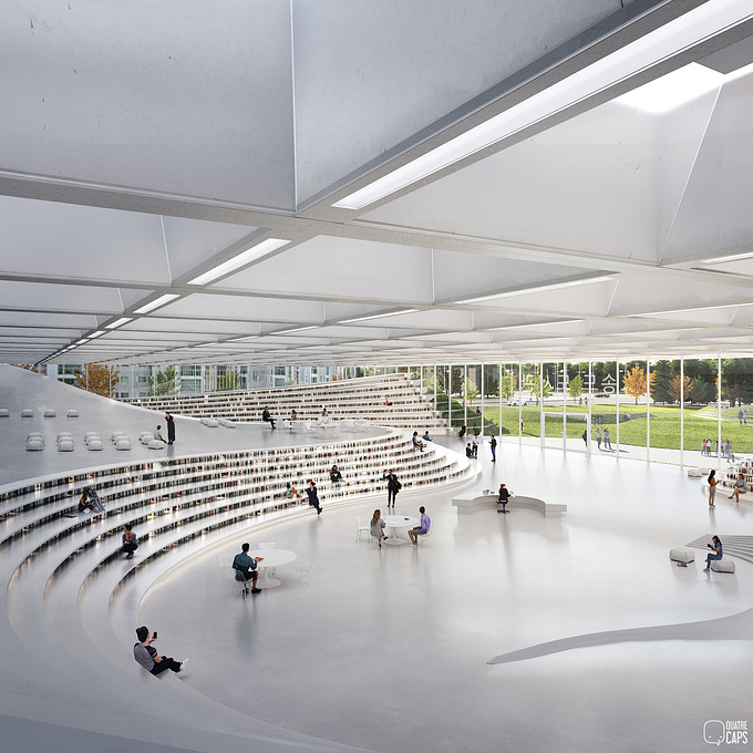 International Design Competition for Library; SONGDO International City, S.Korea. 
Designed by SMAR-Architects.