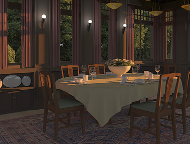 Dining Room at Sunset