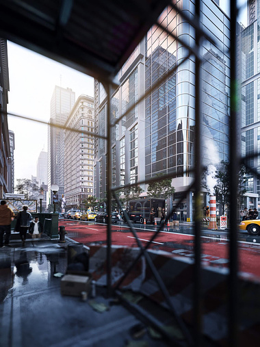 Photoreal 3D Rendering of an Urban View