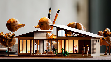 Wooden House miniature
