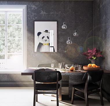 Panda Dining - interior visualization 