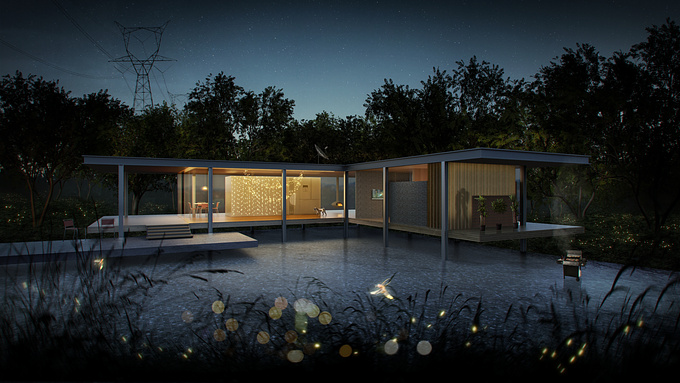 http://makonimation.com/
Night scene of a private forest villa done in 3DS Max, Vray and Photoshop. Sketchup model by Zhoobin S. from Google Sketchup Warehouse.